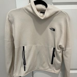 THE NORTH FACE, FLECCE TAN AND BLACK PULLOVER, SIZE XS